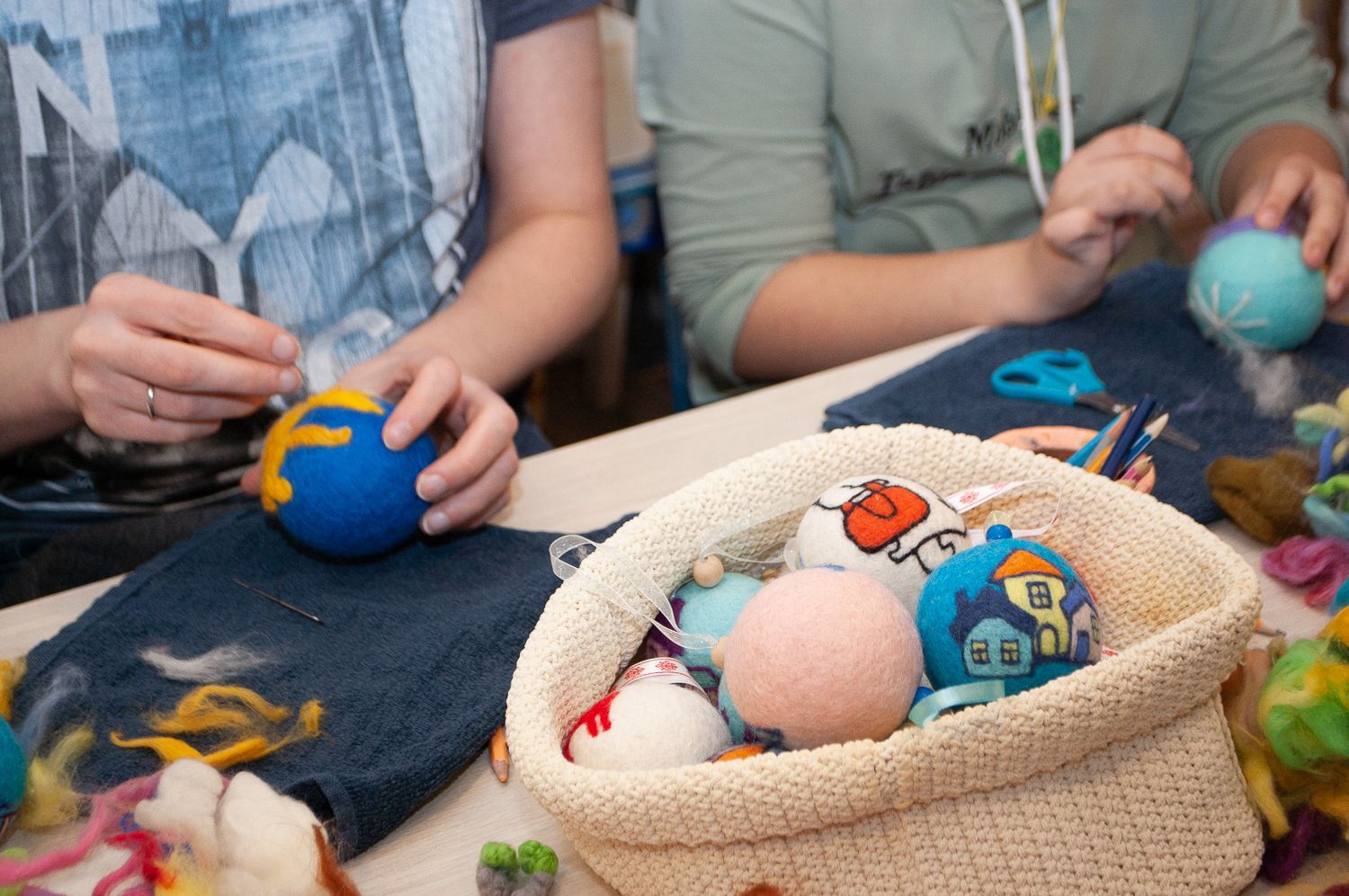 Шерстяные шарики - Masterklass