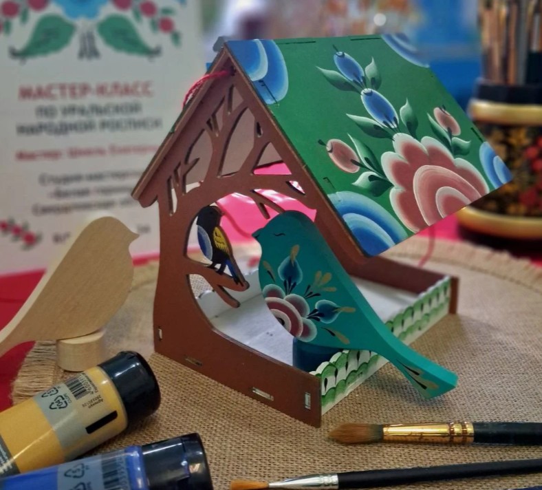 Роспись кормушки для птиц - МИЕ