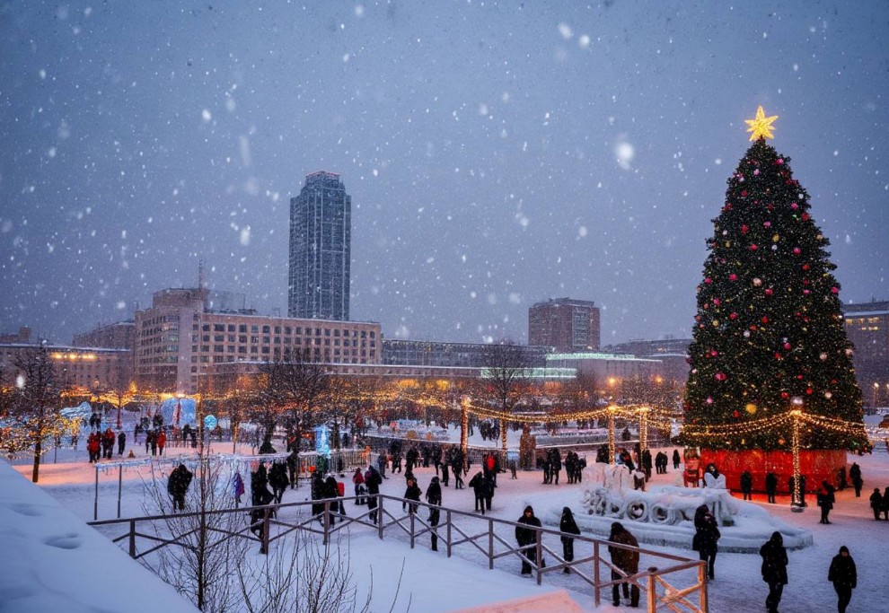 Главный ледовый городок Екатеринбурга 2026