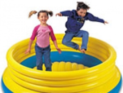 ⁣Детский надувной батут "Jump-o-Lene" круглый с глухой стенкой, диаметр 2,1 м