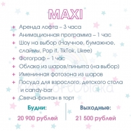 Пакет услуг "Maxi"