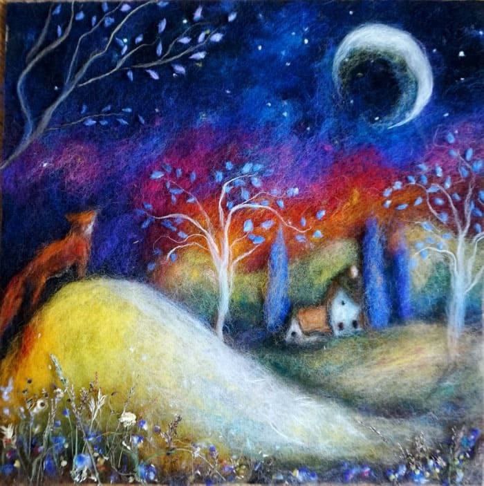 Шерстяная акварель - MASTERKLASS-ekb